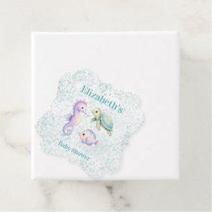 Pastel Under The Sea Baby Shower Favour Tags