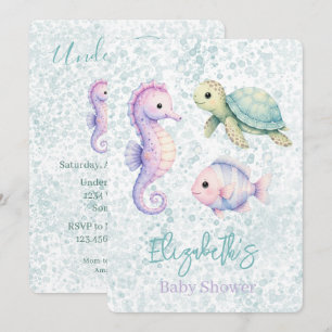 Pastel Under The Sea Baby Shower  Invitation