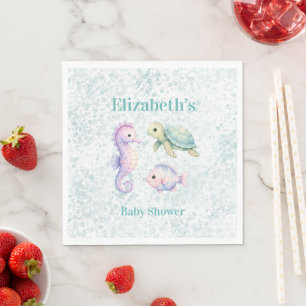 Pastel Under The Sea Baby Shower Napkin