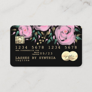 Pastel Unicorn Floral Credit Card watercolor