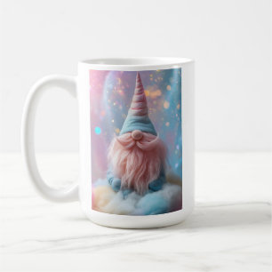 Pastel Unicorn Gnome / Gonk with Fluffy Pink Beard Coffee Mug