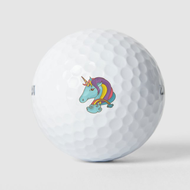 Pastel Unicorn Golf Balls (Front)