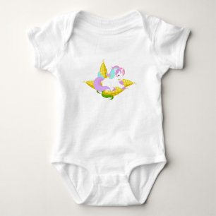 pastel Unicorn on the cob Baby Bodysuit