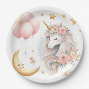 Pastel Unicorn  Paper Plate