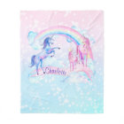 Pastel Unicorn Personalised Fleece Unicorn Blanket
