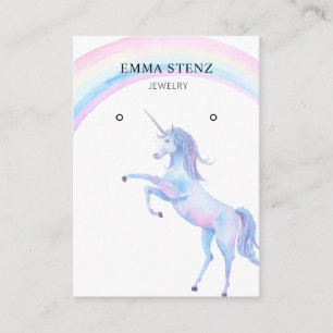 Pastel Unicorn Rainbow • Earring Display Card