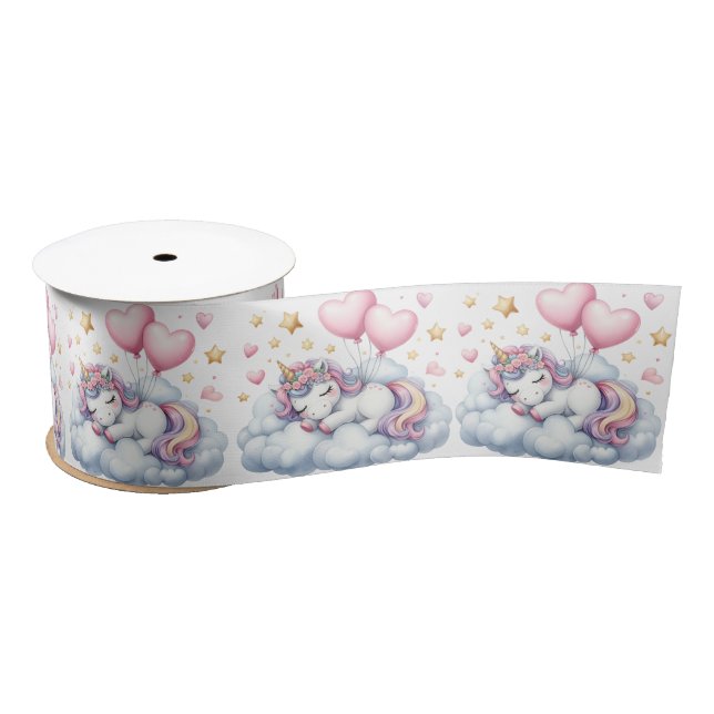 Pastel Unicorn  Satin Ribbon (Spool)