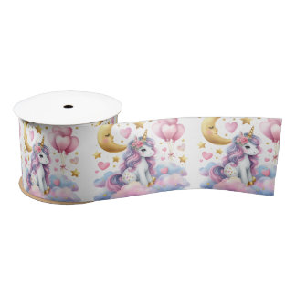 Pastel Unicorn  Satin Ribbon