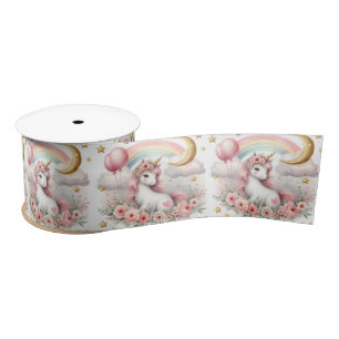 Pastel Unicorn  Satin Ribbon