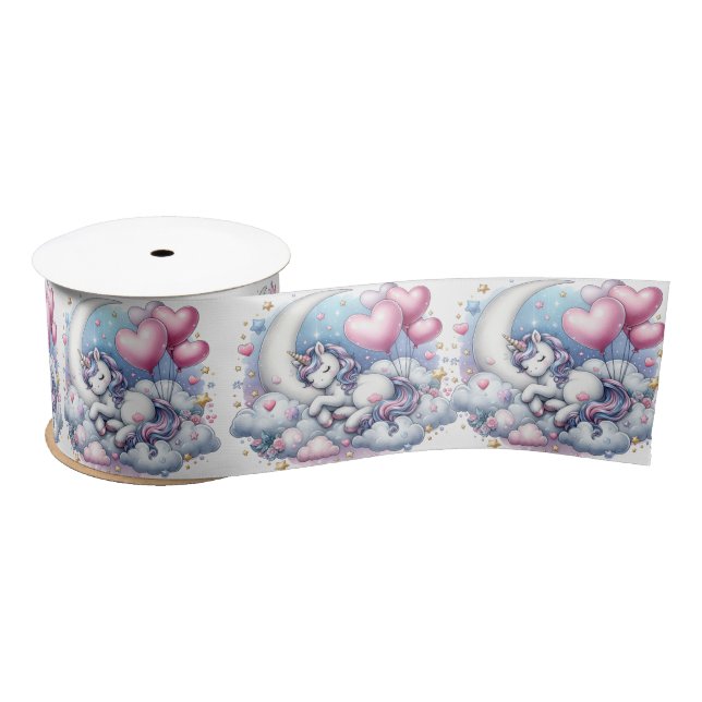 Pastel Unicorn  Satin Ribbon (Spool)