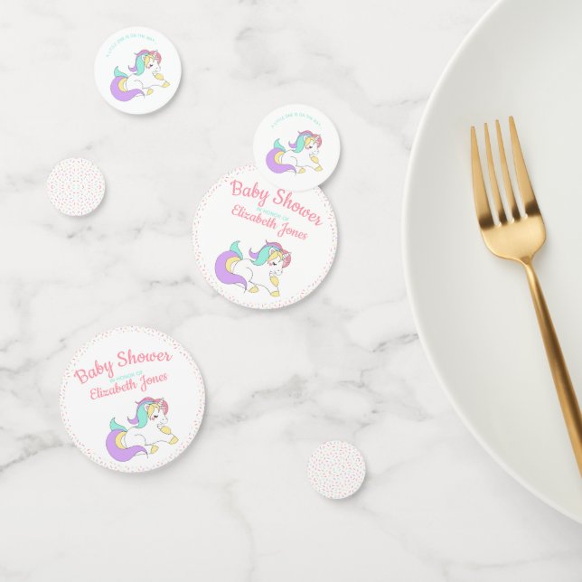 Pastel Unicorn Sprinkle Baby Shower Table Confetti (Group)