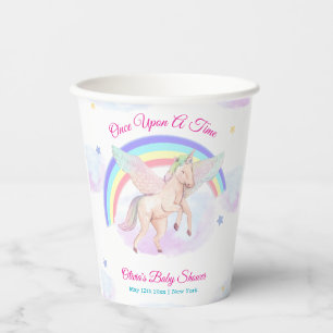 Pastel Unicorn Star Rainbow Fairytale Baby Shower  Paper Cups