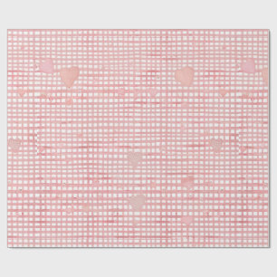 Pastel Valentine Gingham Wrapping Paper