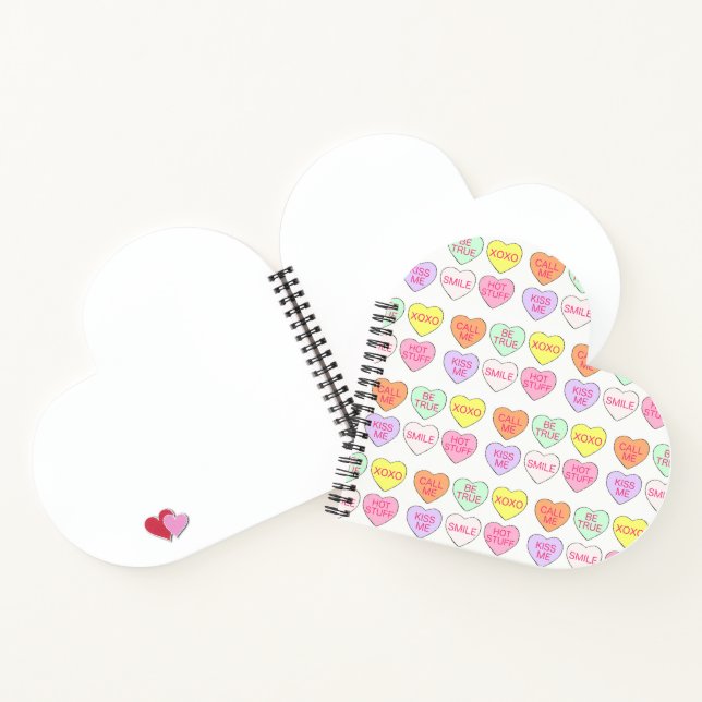 Pastel Valentine's Day Candy Hearts Love Sweets Notebook (Inside)