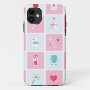 pastel valentines day iPhone 11 case