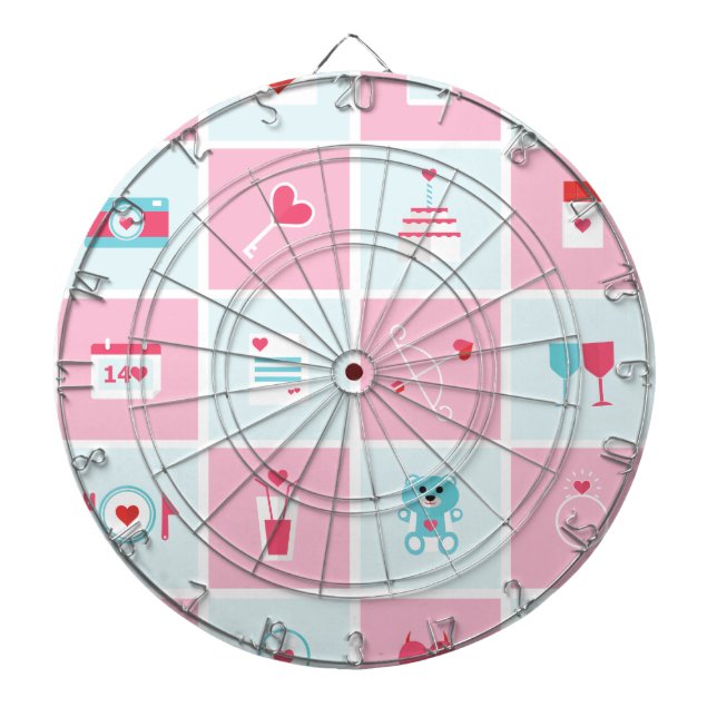 pastel valentines day dartboard (Front)