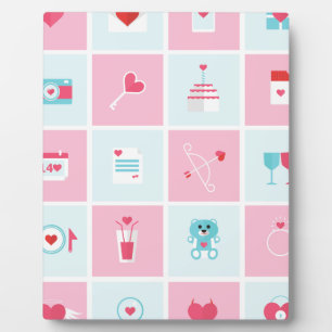 pastel valentines day plaque