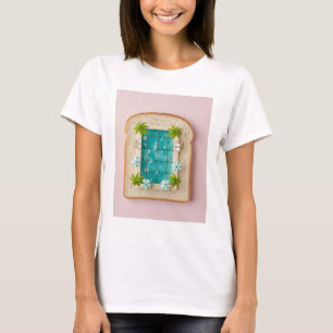 Pastel Vaporwave Pool Toast T-Shirt