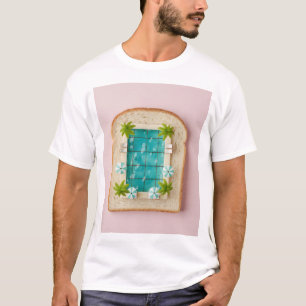 Pastel Vaporwave Pool Toast T-Shirt