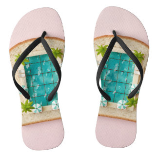 Pastel Vaporwave Pool Toast Thongs