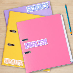 Pastel Varsity School Subject Stickers