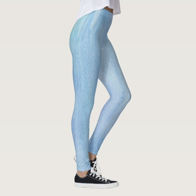 Pastel Vertical Watercolor Abstract Leggings (Right)