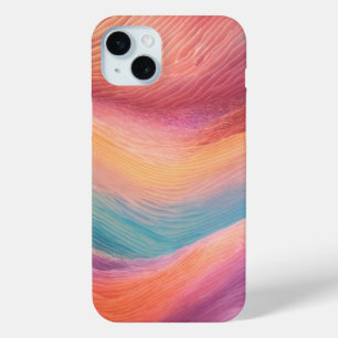 Pastel Vibration Waves iPhone 15 Mini Case