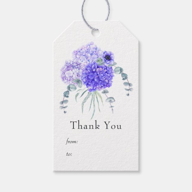 Pastel Violet Floral Gift Tags (Front)