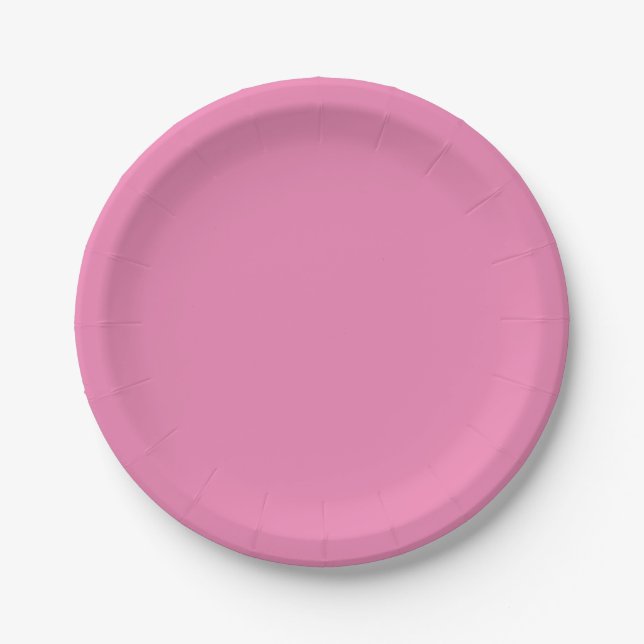 Pastel Violet,Pink Daisy,Pink Rose, Paper Plate (Front)