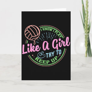 Pastel Volleyball Quote Design For Confident Athle Card