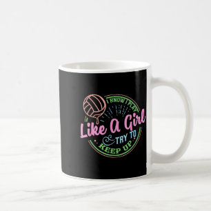 Pastel Volleyball Quote Design For Confident Athle Coffee Mug
