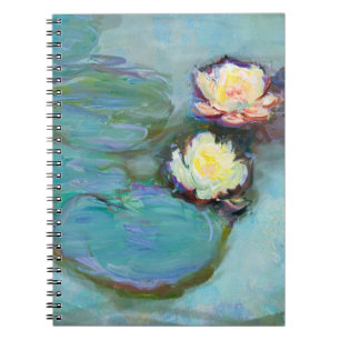Pastel Water Lilies Tranquil Pond Notebook