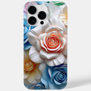 PASTEL WATERCOLOR 3-D LOOK ROSES Case-Mate iPhone 14 PRO MAX CASE