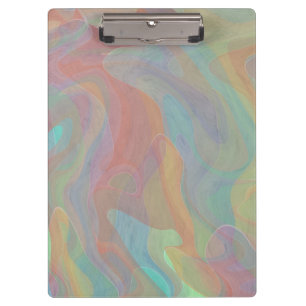 Pastel Watercolor Abstract Art Clipboard