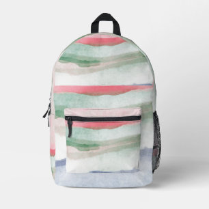 Pastel Watercolor/Abstract Artistic Travel & Gym Printed Backpack