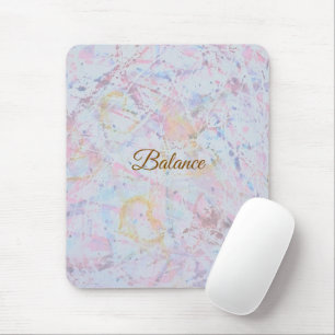 Pastel Watercolor Abstract Balance Custom Desk Mouse Pad