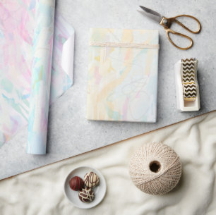 Pastel Watercolor Abstract Feminine Wrapping Paper
