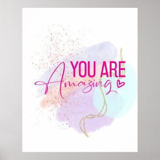 PASTEL WATERCOLOR AFFIRMATION QUOTE POSTER