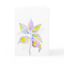 Pastel Watercolor Botanical Leaves Illustration