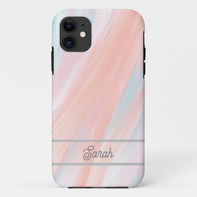 Pastel Watercolor Customisable Phone Case (Back)