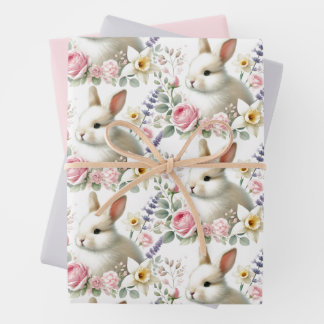 Pastel Watercolor Easter Bunny Wrapping Paper