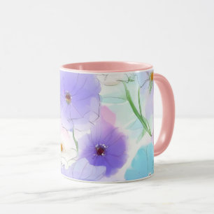 Pastel Watercolor Floral Combo Mug