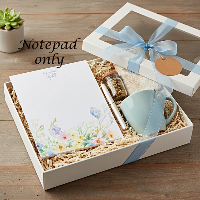 Pastel watercolor floral personalised notepad (Creator Uploaded)