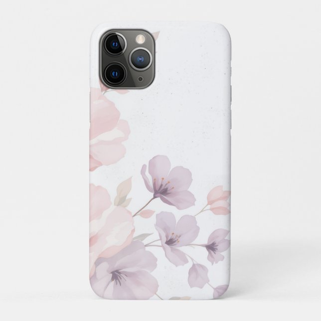 Pastel Watercolor Flowers Case-Mate iPhone Case (Back)