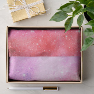 Pastel Watercolor & Galaxy Nebula Abstract Pattern Tissue Paper