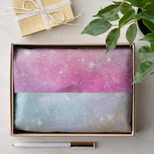 Pastel Watercolor & Galaxy Nebula Abstract Pattern Tissue Paper