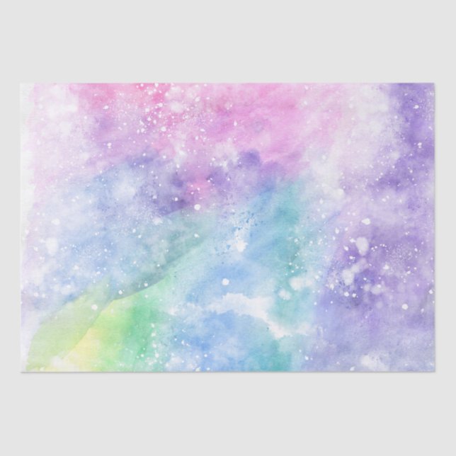 Pastel Watercolor Galaxy Tissue Paper (Front)
