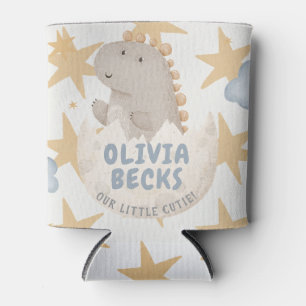 Pastel Watercolor Illustrative Baby Shower Can Cooler