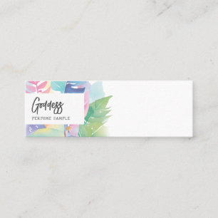 Pastel Watercolor Leaf Perfume Tester Mini Business Card