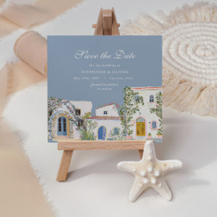 Pastel Watercolor Mediterranean Save The Date